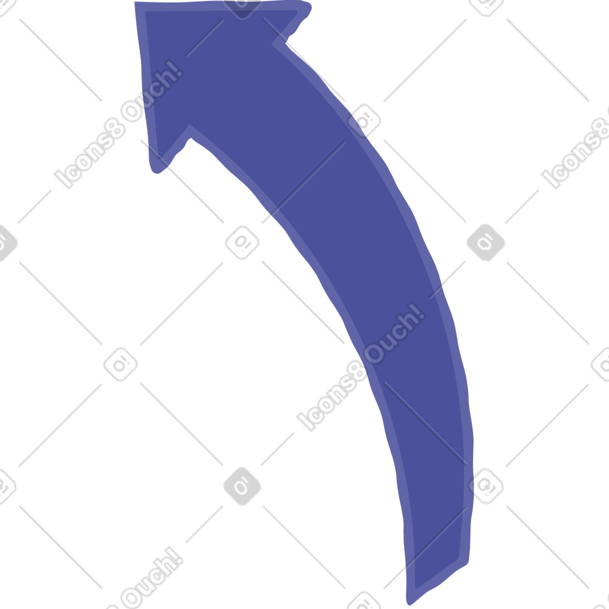 Arrow illustration in Stripy style download in PNG, SVG