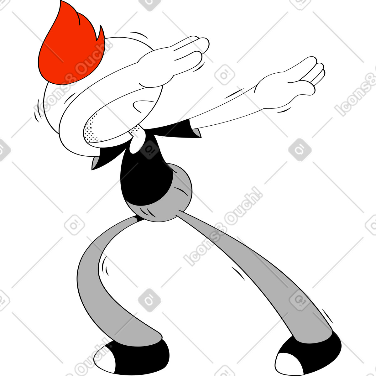 Looney 스타일의 더빙 십대 남자 일러스트레이션 PNG, SVG 다운로드
