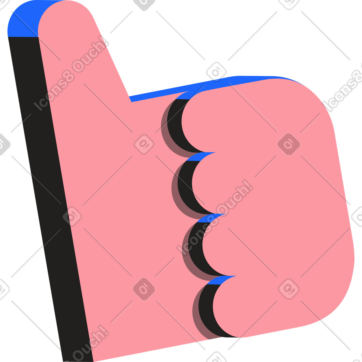 Иллюстрация Нравится иконка в 3d в PNG и SVG