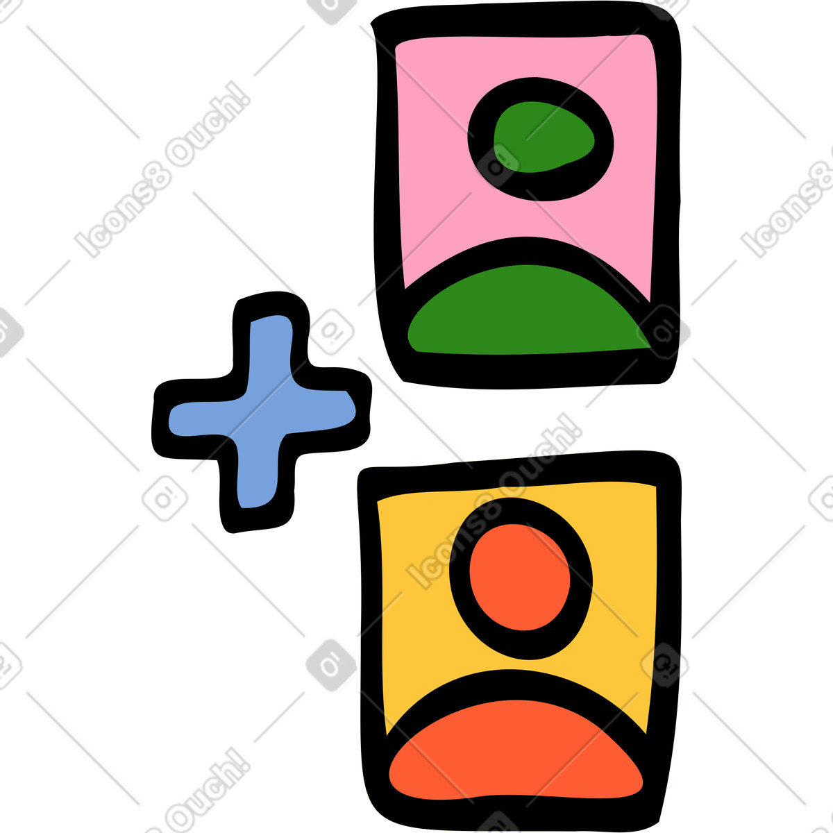 Icone utente illustrazione in stile Comic scarica in PNG, SVG