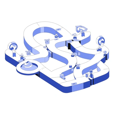 A 3D map displays an underground metro system. The map features interconnected tunnels forming a complex network, with various sizes and shapes. Each tunnel is labeled with line identifiers, indicating different routes. Several stations are positioned along the tunnels, showcasing platforms and entry/exits. The stations are represented with distinct shapes, some rectangular and others circular, indicating their varying designs. Additional details include icons for escalators and staircases at each station, enhancing the representation of the metro system's functionality. The entire map is oriented in a way that illustrates the depth of the underground layout.