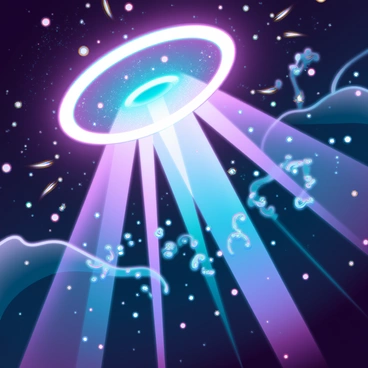 A vibrant cosmic event radiating intense gamma rays in a dazzling spectrum of colors. The gamma rays create a halo effect, illuminating swirling dark matter that is visually dynamic, appearing as tendrils of shadow interspersed with shimmering particles. The scene is filled with a backdrop of deep space, featuring distant stars and nebulae, enhancing the otherworldly atmosphere of this celestial occurrence. The contrast between the bright gamma rays and the dark matter forms a striking visual juxtaposition that captivates the viewer.