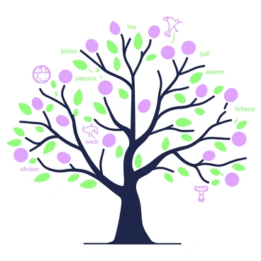 A tree diagram showing the evolution rate of different species