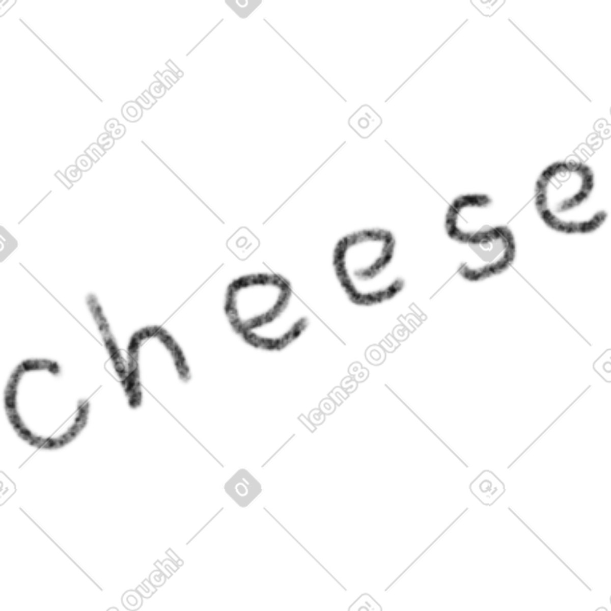 Ilustración Cheese lettering en estilo Toscana a descargar en PNG y SVG