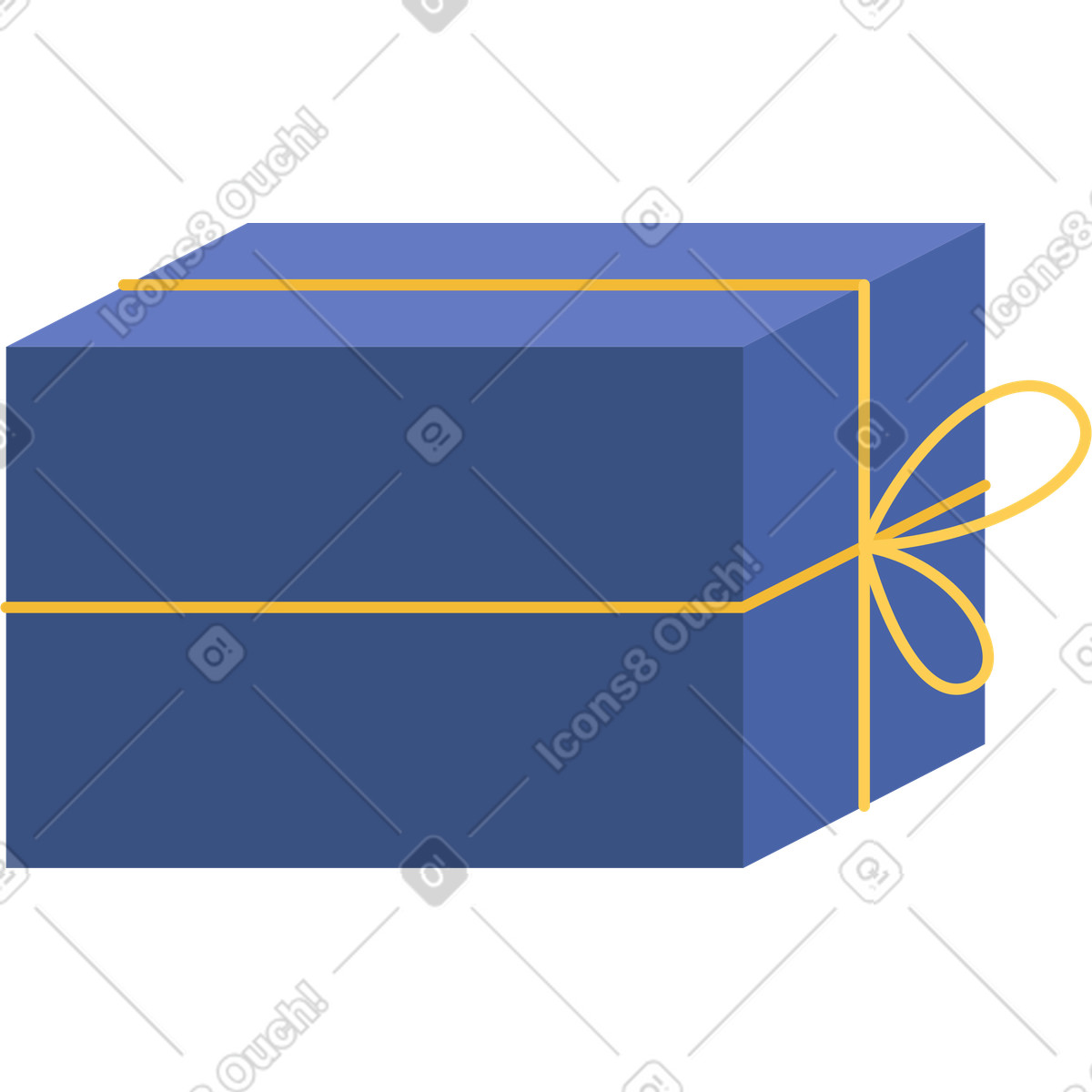 Ilustración Regalo azul en estilo Social a descargar en PNG y SVG