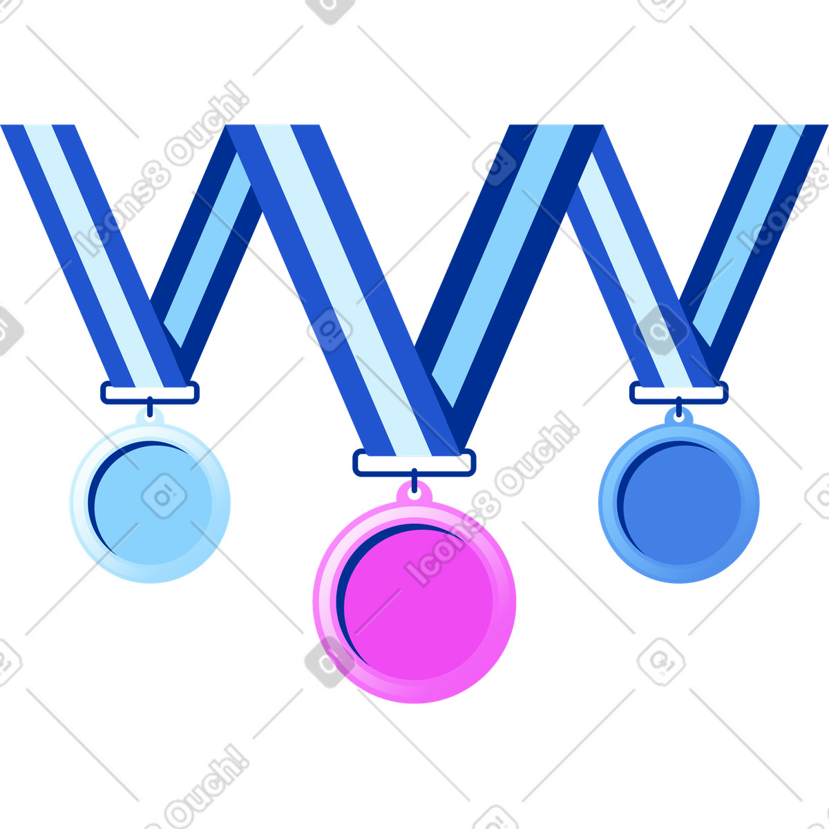 Ilustración Olympic medals en estilo Glossy a descargar en PNG y SVG