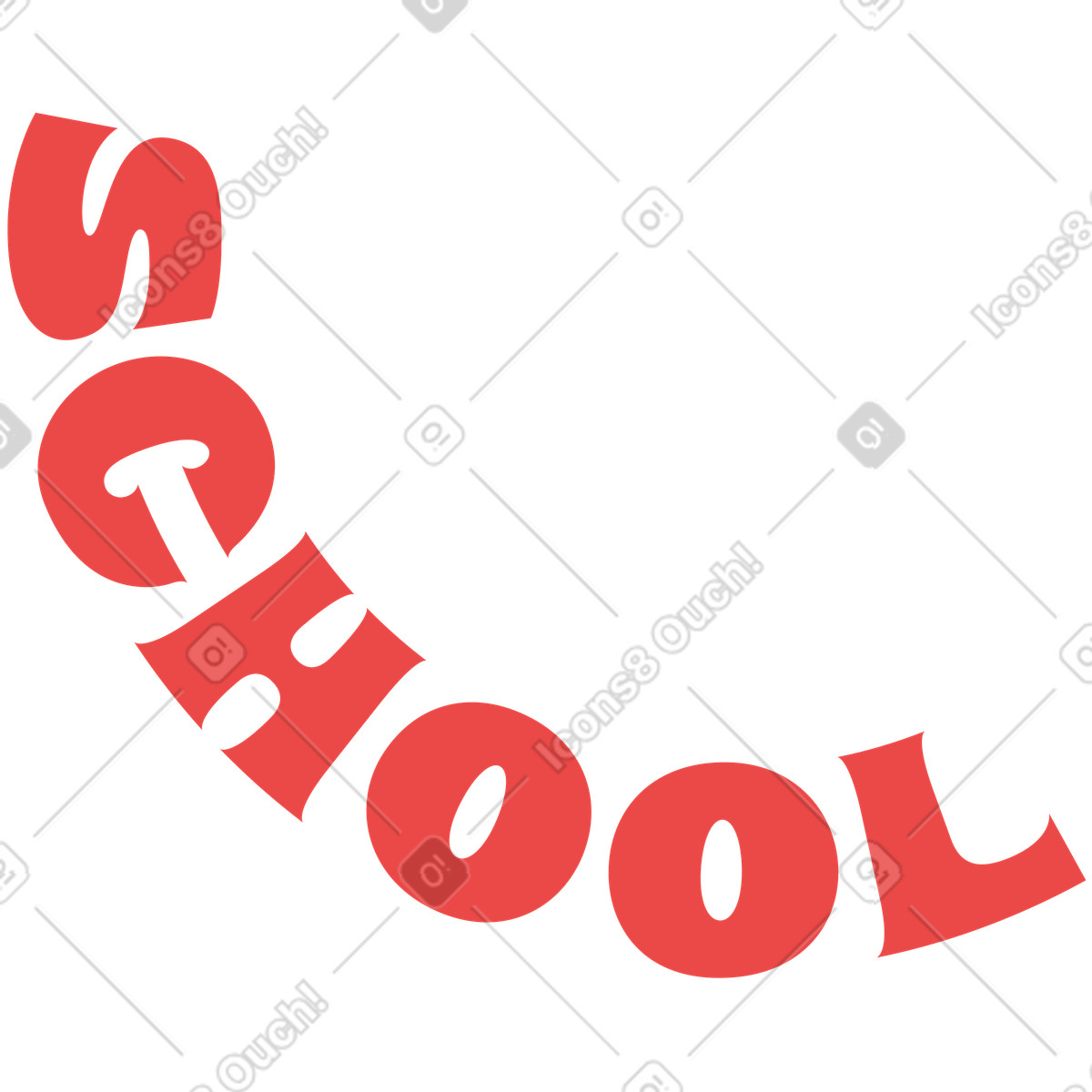 Ilustración Texto escolar de letras en estilo Handy a descargar en PNG y SVG