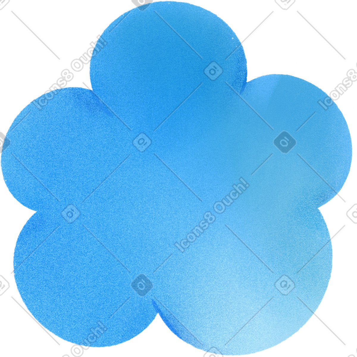 Иллюстрация Blue flower в PNG и SVG
