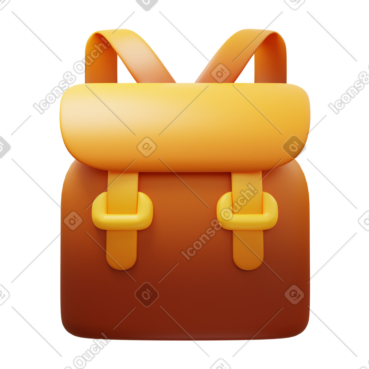 Ilustración School backpack en estilo 3D Fluency a descargar en PNG y SVG