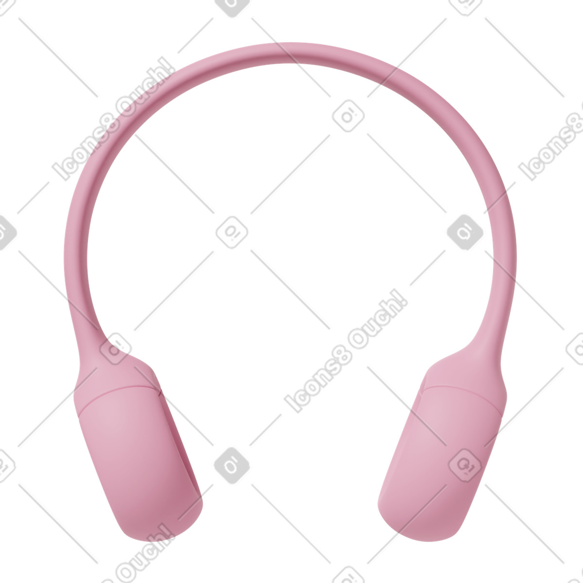 3D Casual life スタイルの Pink headphones のイラストをPNG、SVG形式でダウンロード