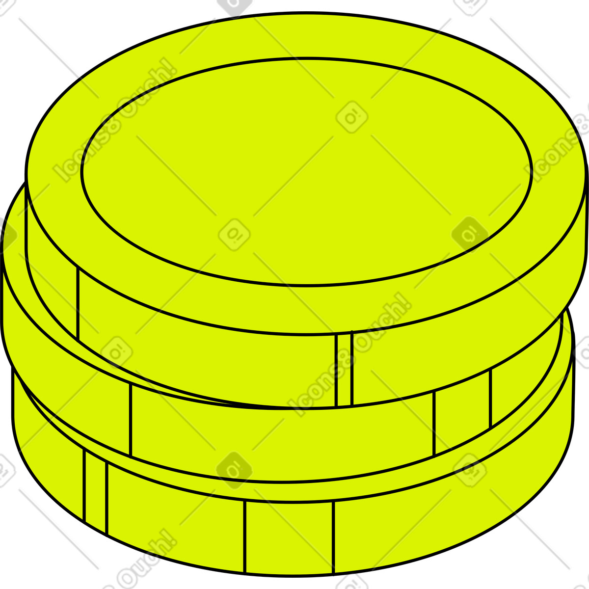 Illustration Trois pièces dans le style Isometric à télécharger aux formats PNG, SVG