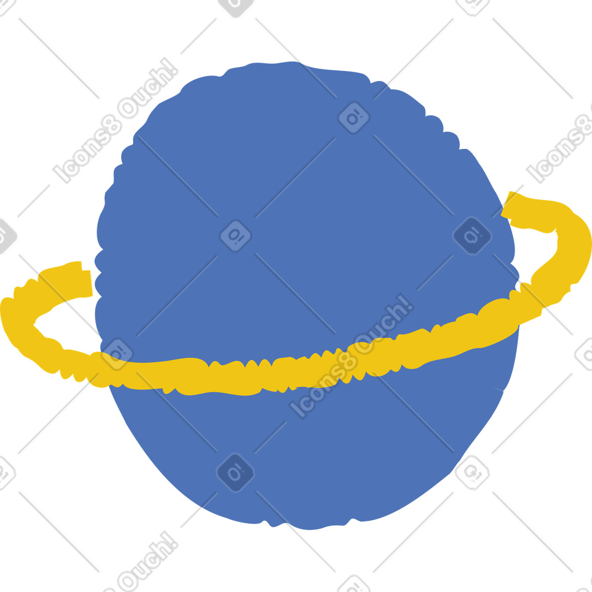 Planet-Illustration im Bermuda-Stil als Download in PNG, SVG