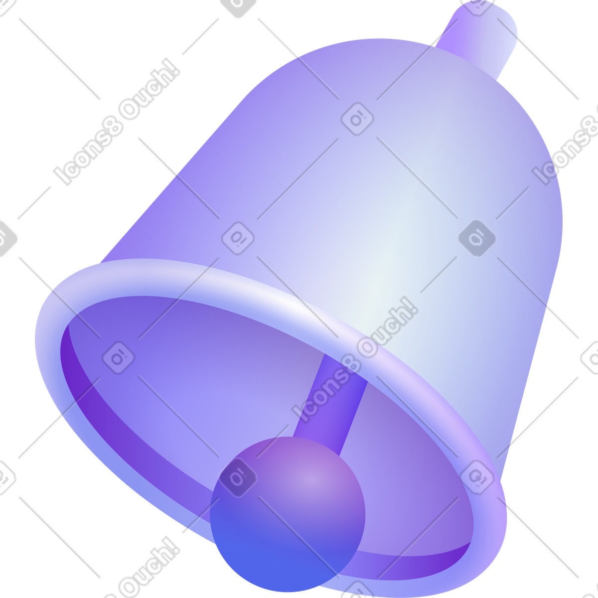 Bell illustration in Hi-tech style download in PNG, SVG
