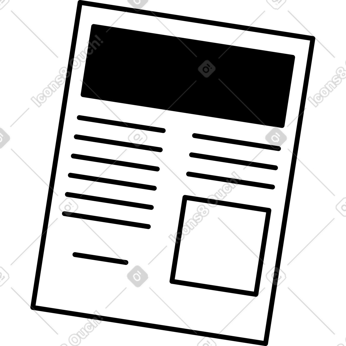 Ilustração de Jornal em no estilo Transistor para baixar em PNG, SVG