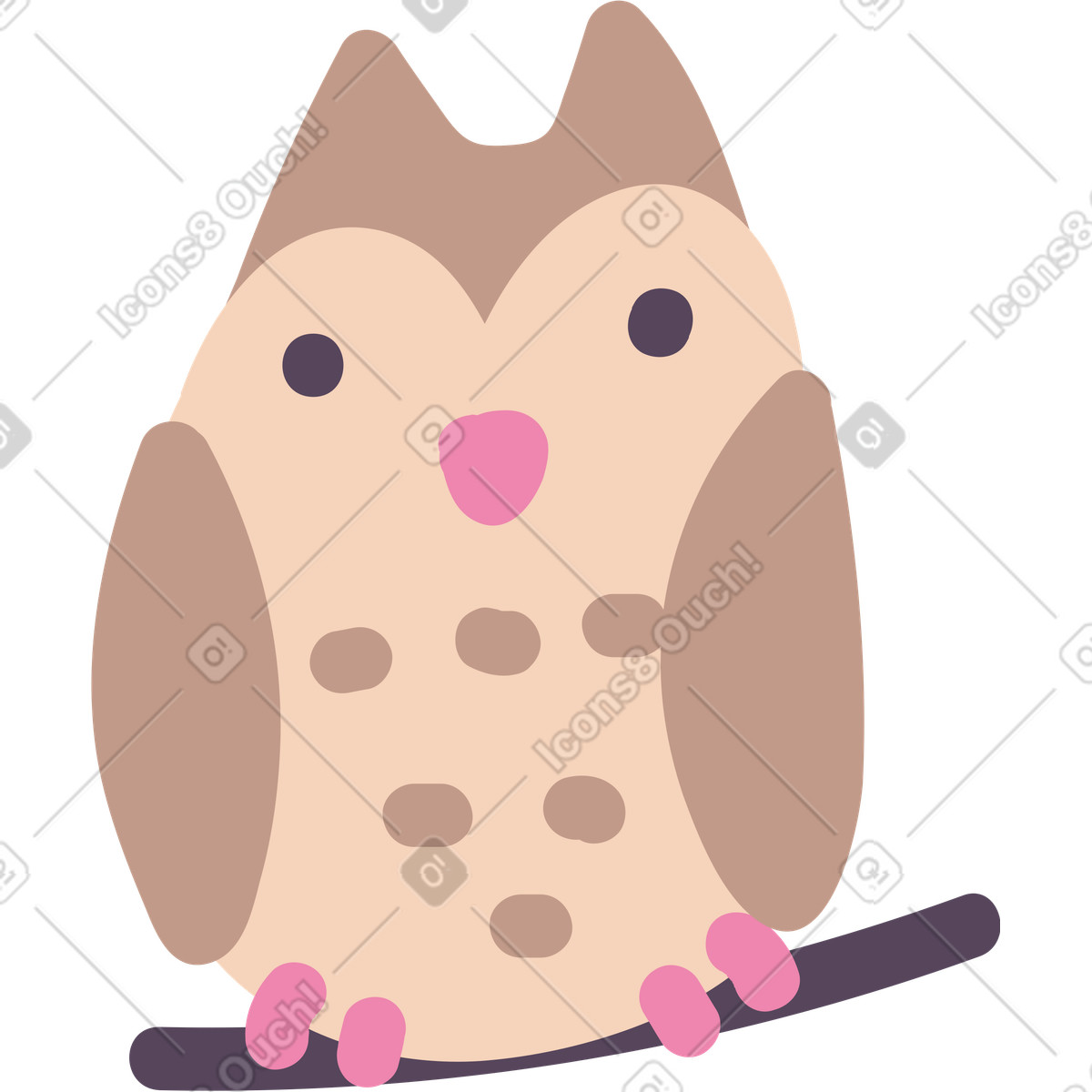 下载 Pluto 风格的 猫头鹰 插画，支持 PNG、SVG 格式