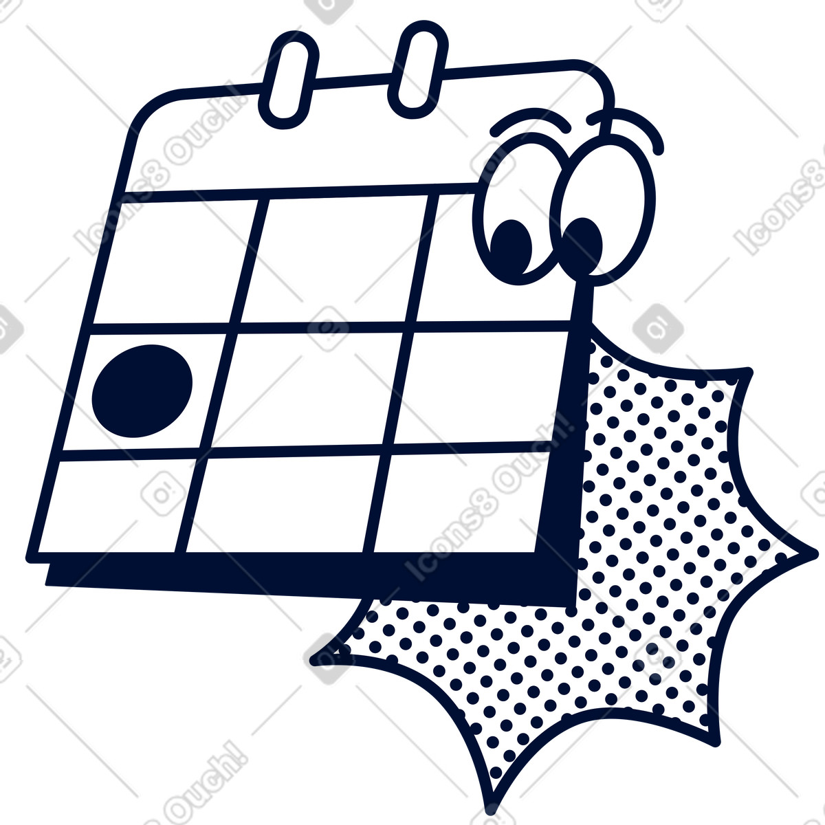 Event scheduling calendar, Task planning system, Appointment management illustration in Blink style download in PNG, SVG