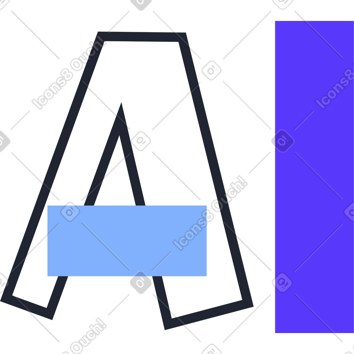 Lettering multicolored al-Illustration im Pablita-Stil als Download in PNG, SVG