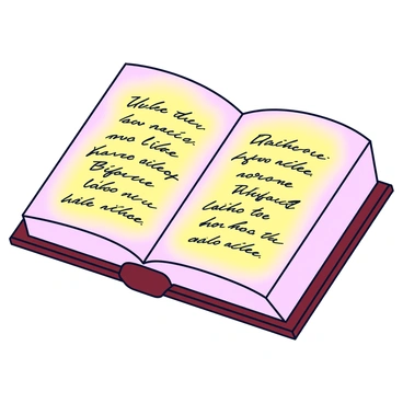 An open book with a deep brown cover and worn edges, resting on a simple wooden surface. The pages of the book are illuminated with a soft, warm glow that radiates gently. Each page features intricate handwritten words in a flowing script, highlighting valuable lessons learned in life. The text appears luminous against the softly glowing background of the pages, enhancing the inspirational quality of the words. The scene captures a sense of wisdom and reflection.