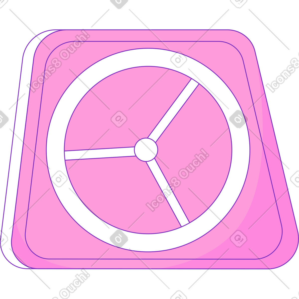 Vault door illustration in Elastic style download in PNG, SVG