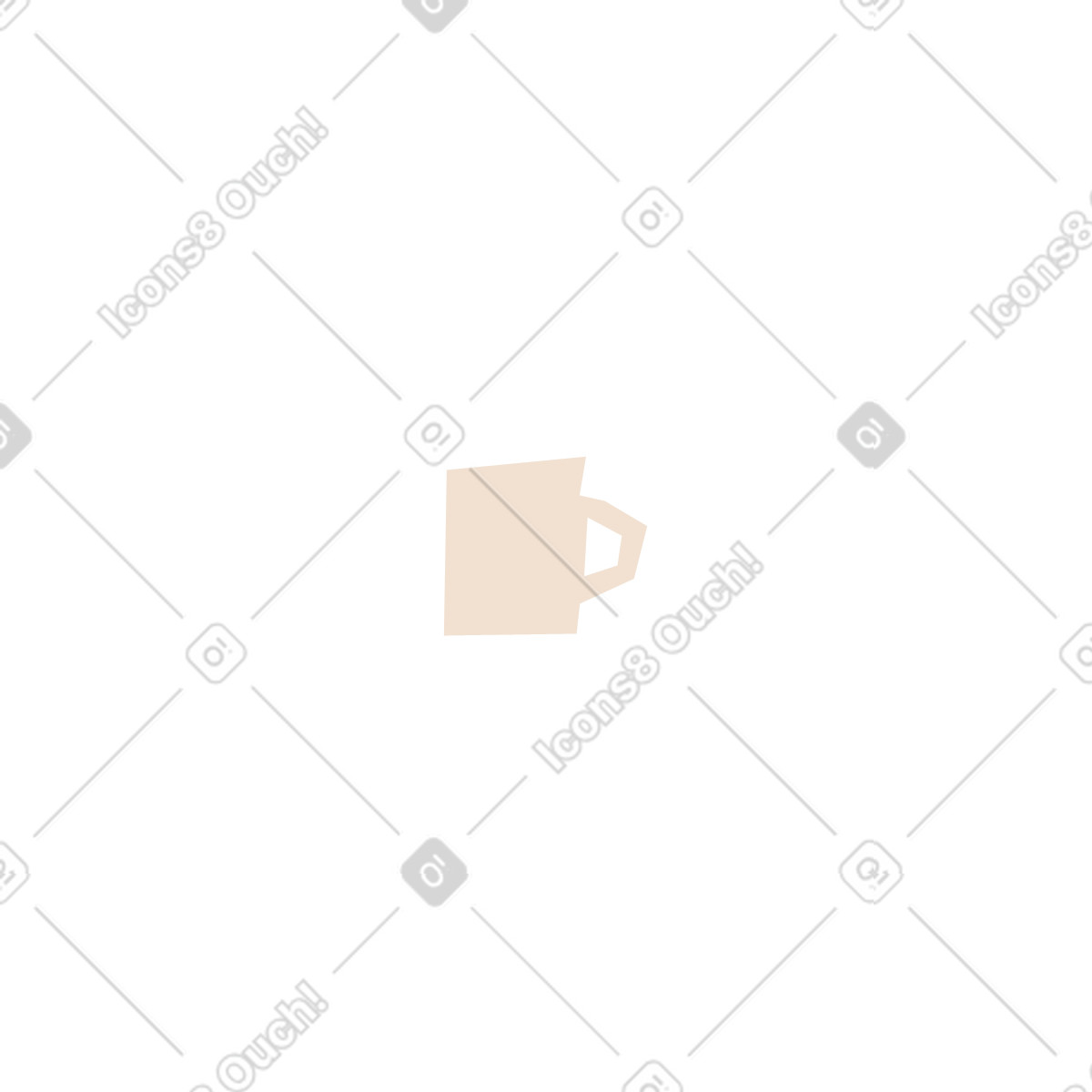 Ilustración Taza en estilo Sleepy a descargar en PNG y SVG