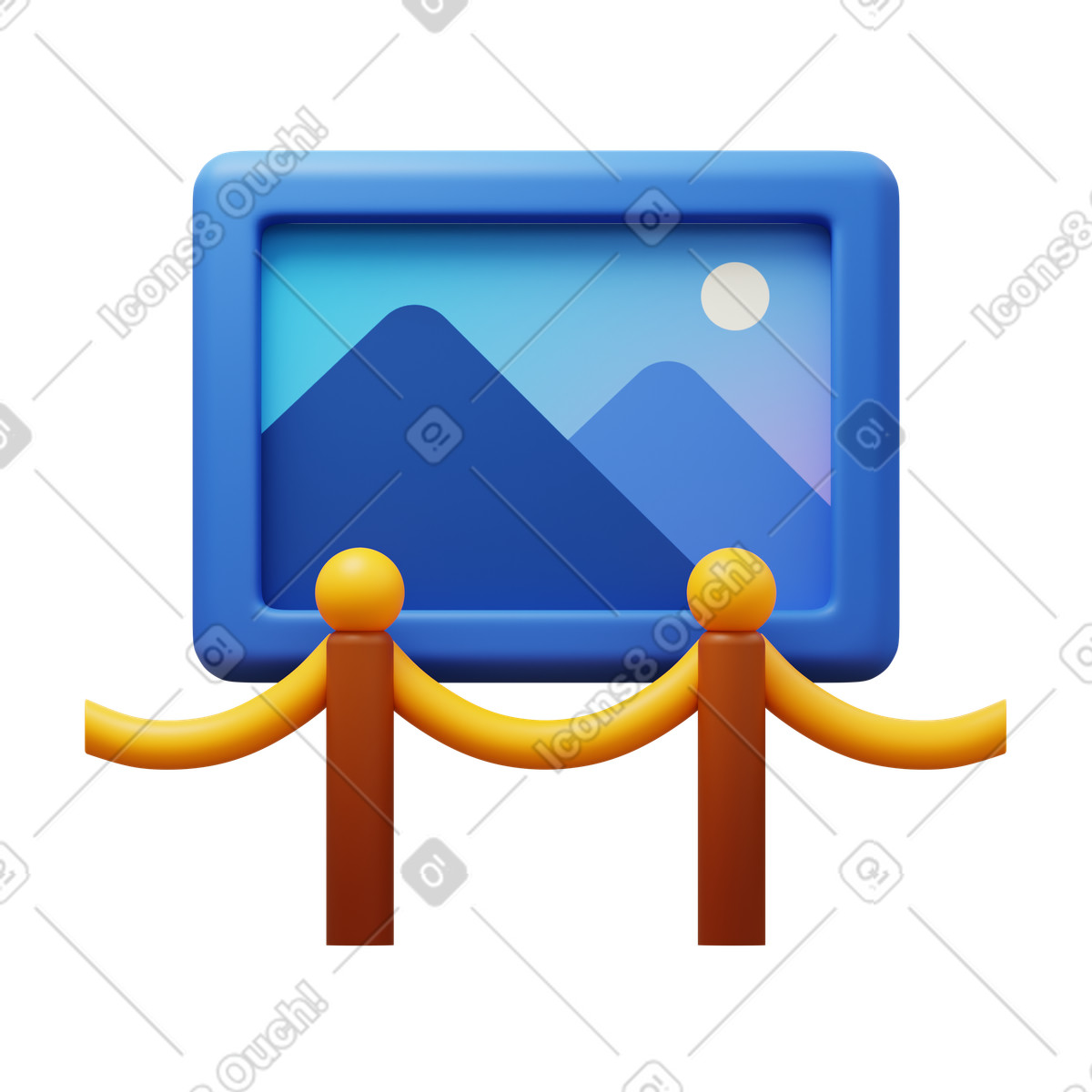 Exhibition-Illustration im 3D Fluency-Stil als Download in PNG, SVG