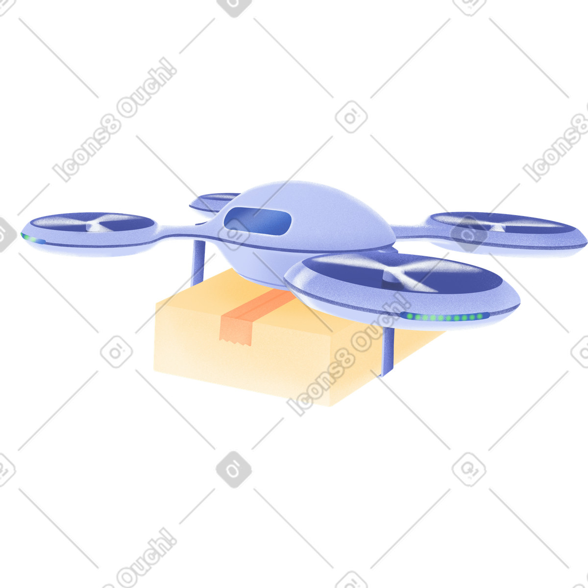 Ilustração de Drone deliverer em no estilo Smart para baixar em PNG, SVG