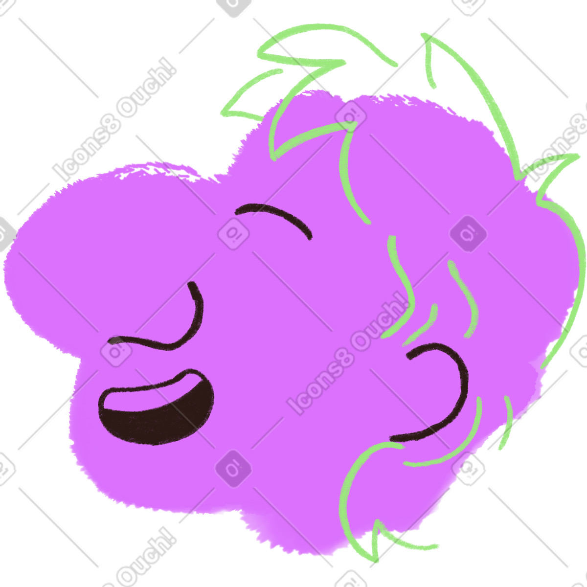 Ilustração de Laughing man em no estilo Blobby para baixar em PNG, SVG