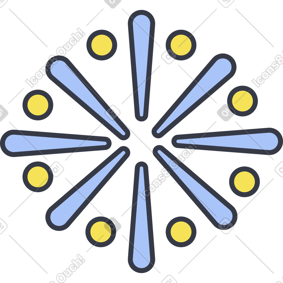 Ilustração de Fogos artifício em no estilo Abstract para baixar em PNG, SVG