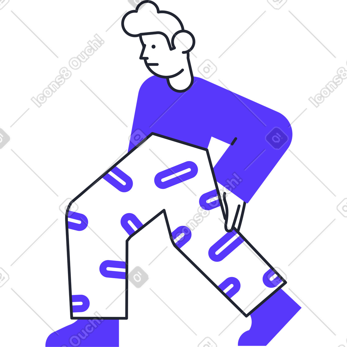 下载 Pablita 风格的 男子被告 插画，支持 PNG、SVG 格式