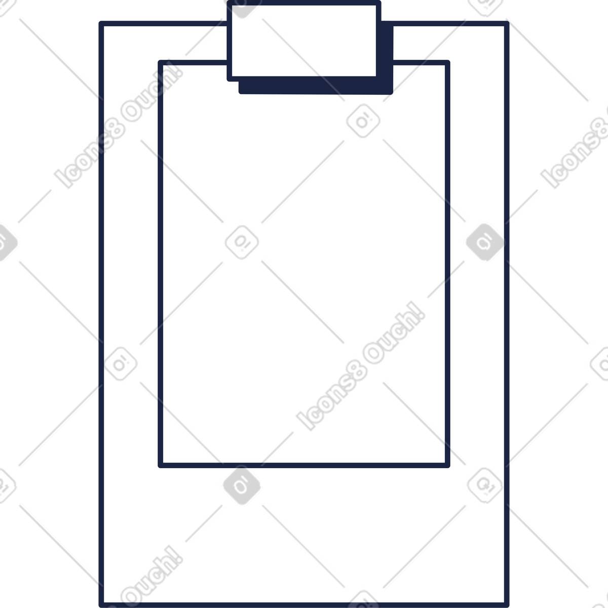 Ilustração de Clipboard em no estilo Urban Line para baixar em PNG, SVG
