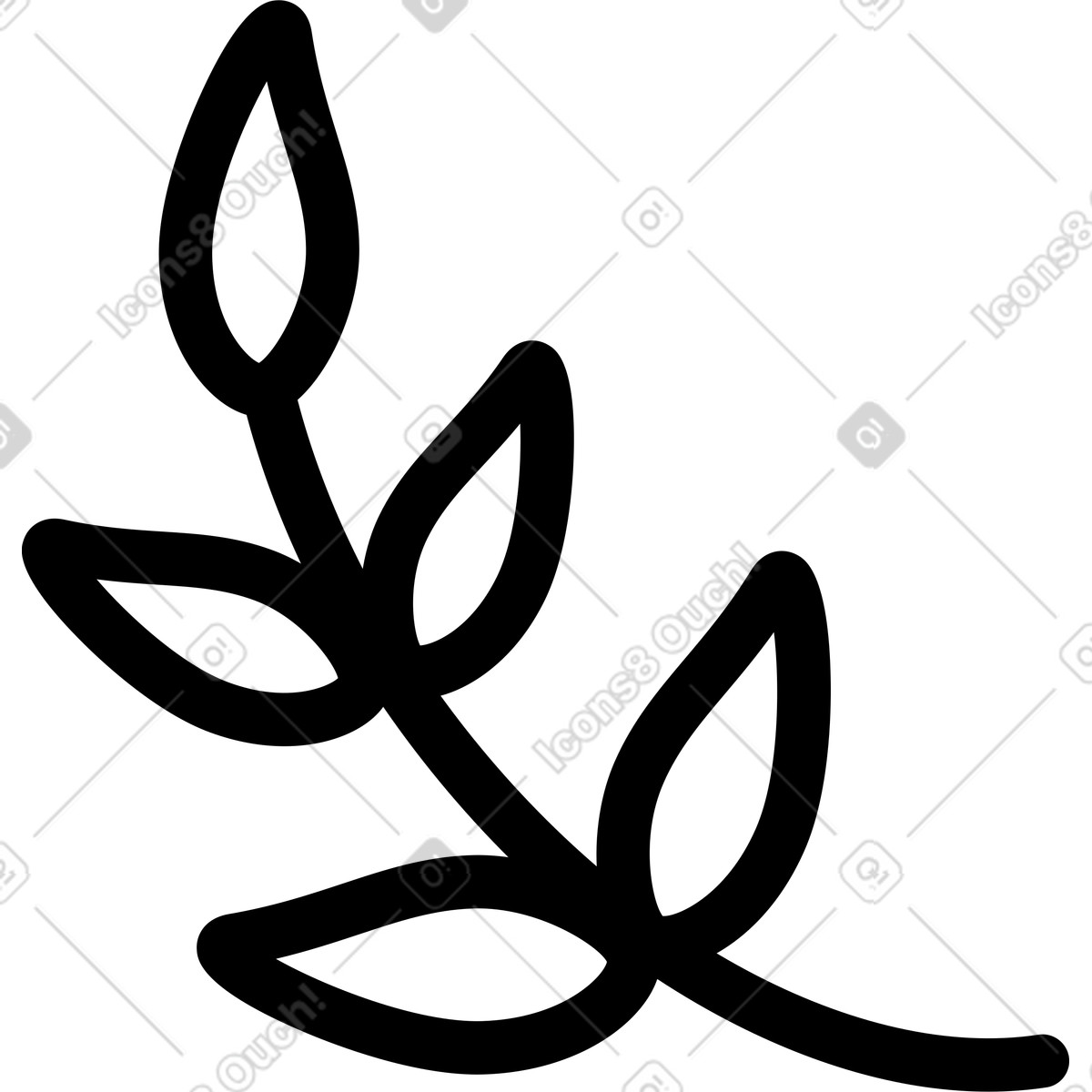 Palm branch illustration in Transistor style download in PNG, SVG