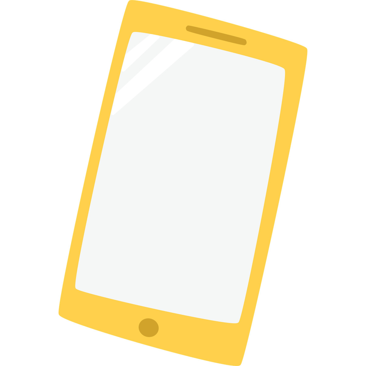 Ilustração de Yellow phone em no estilo Bouncy para baixar em PNG, SVG