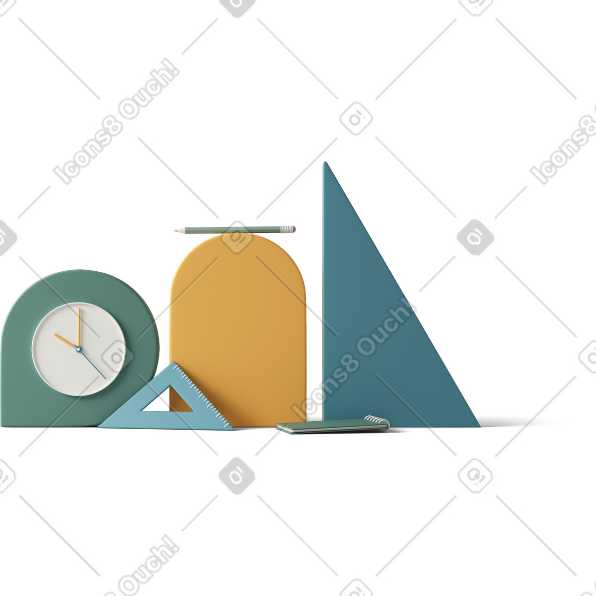 Иллюстрация Geometric shapes в стиле 3D Casual life — скачать в форматах PNG, SVG