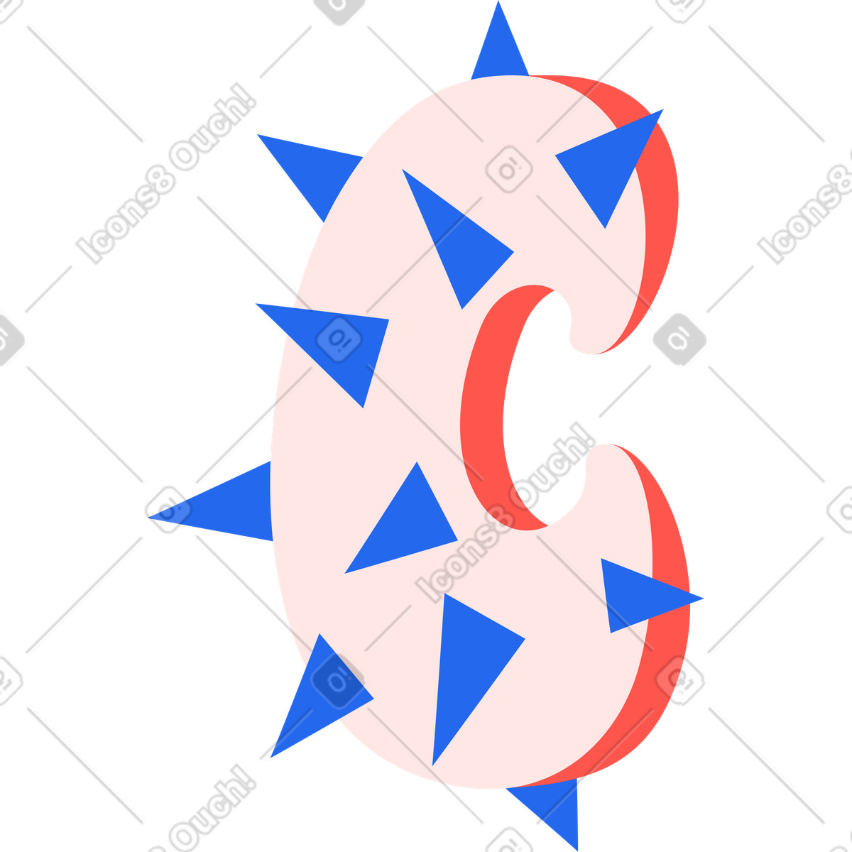C illustration in Kingdom style download in PNG, SVG