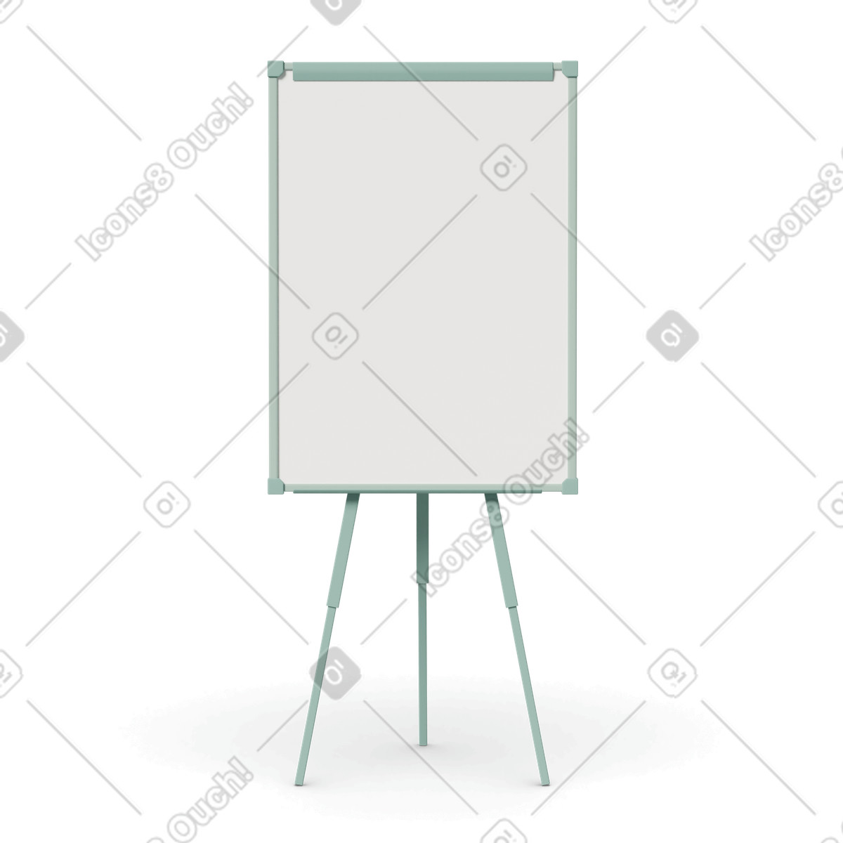 Flipchart illustrazione in stile 3D Casual life scarica in PNG, SVG