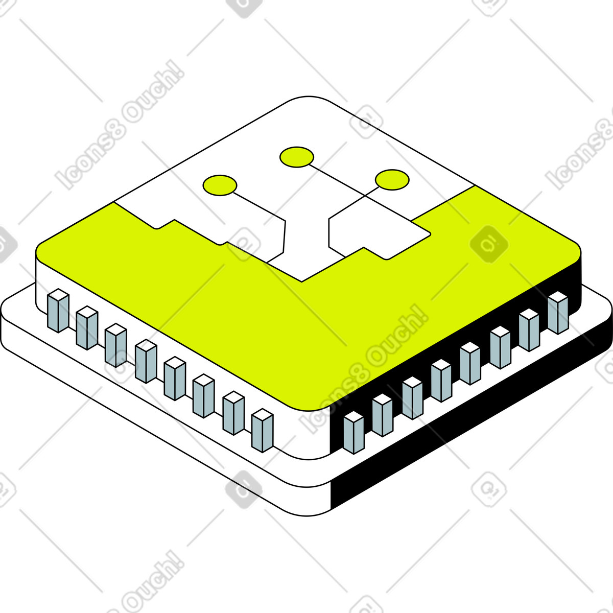 Ilustración Pastilla en estilo Isometric a descargar en PNG y SVG