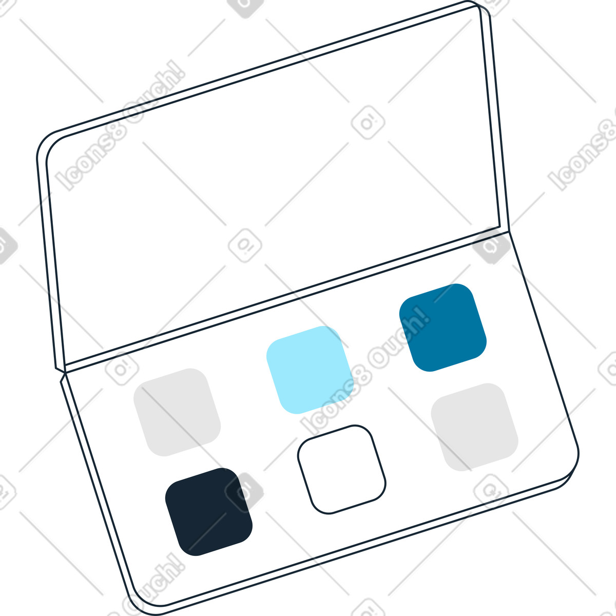 Colori ad acquerello illustrazione in stile Indigo scarica in PNG, SVG
