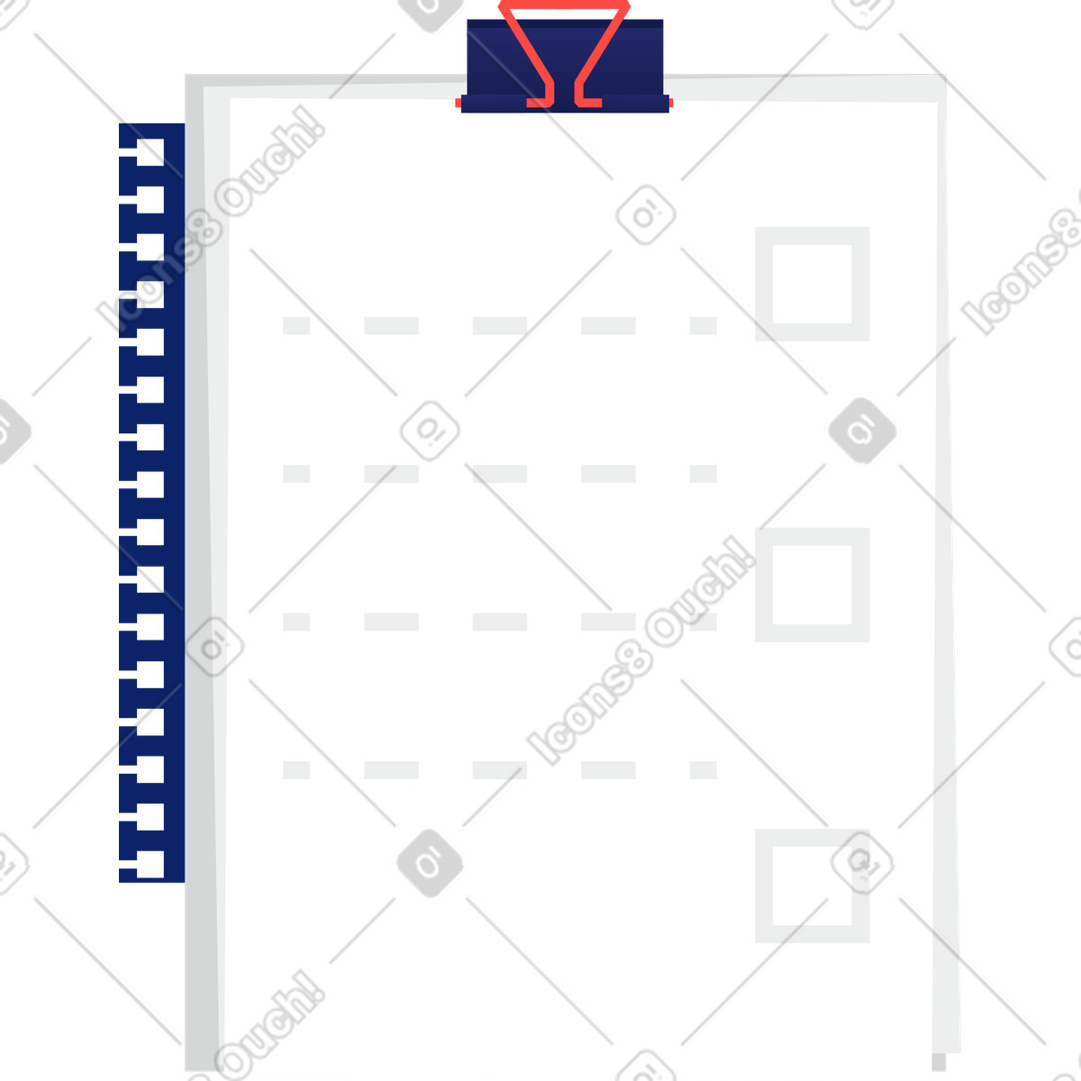 Pad con un elenco illustrazione in stile Clip scarica in PNG, SVG