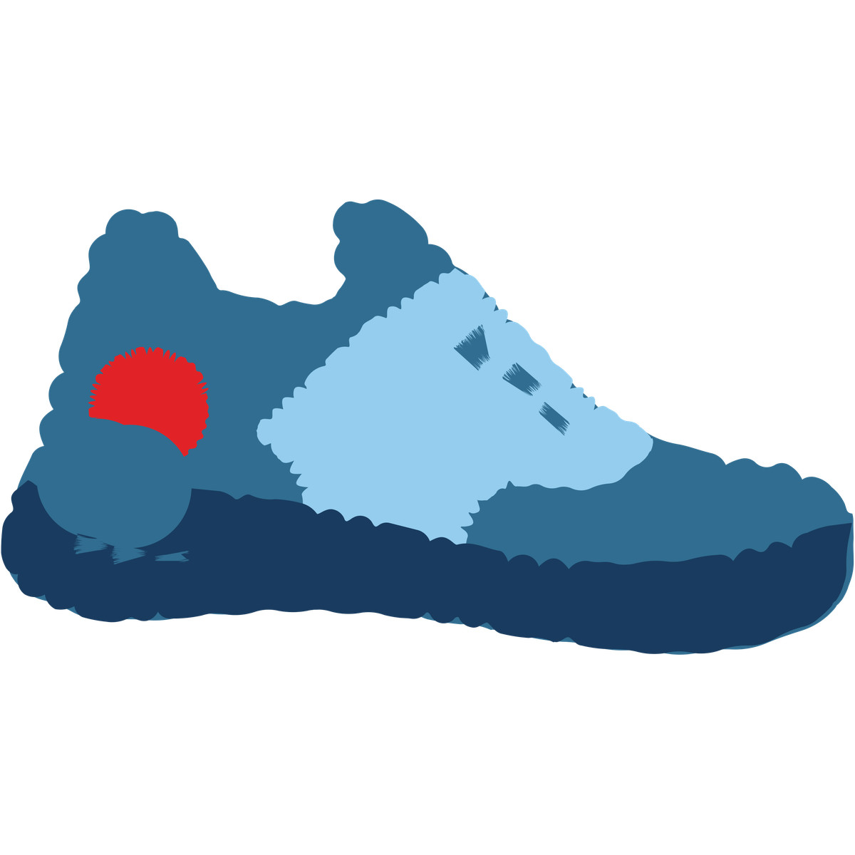 Sneaker illustration in Cherry style download in PNG, SVG