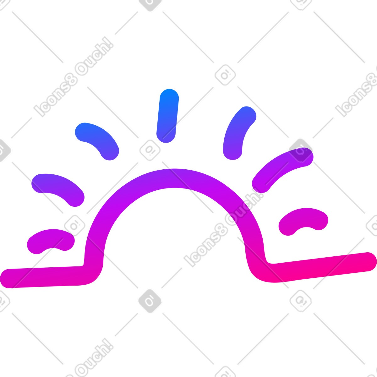 Vibrant 스타일의 일몰 일러스트레이션 PNG, SVG 다운로드