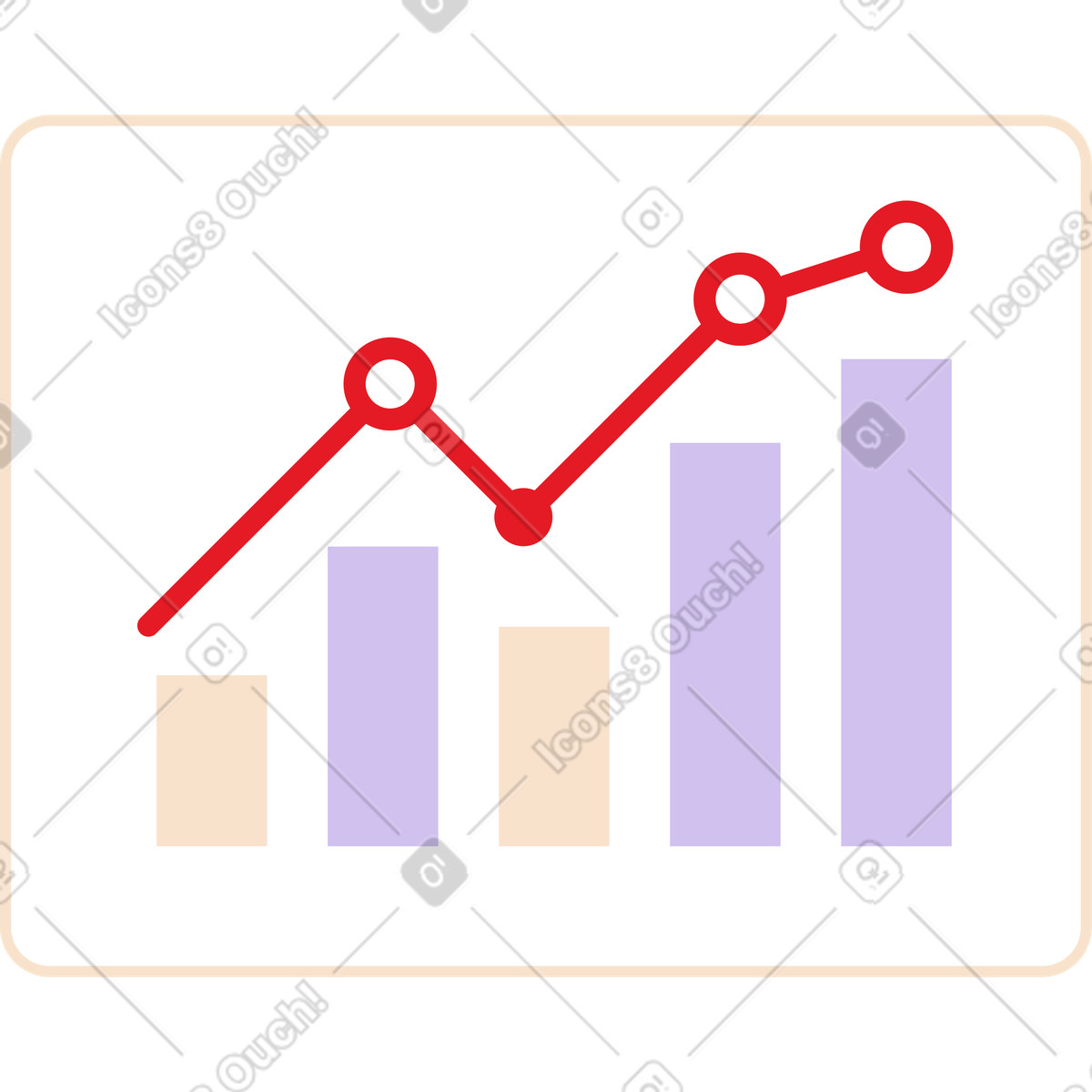 Ilustração de Janela pop-up do gráfico em no estilo Folks para baixar em PNG, SVG