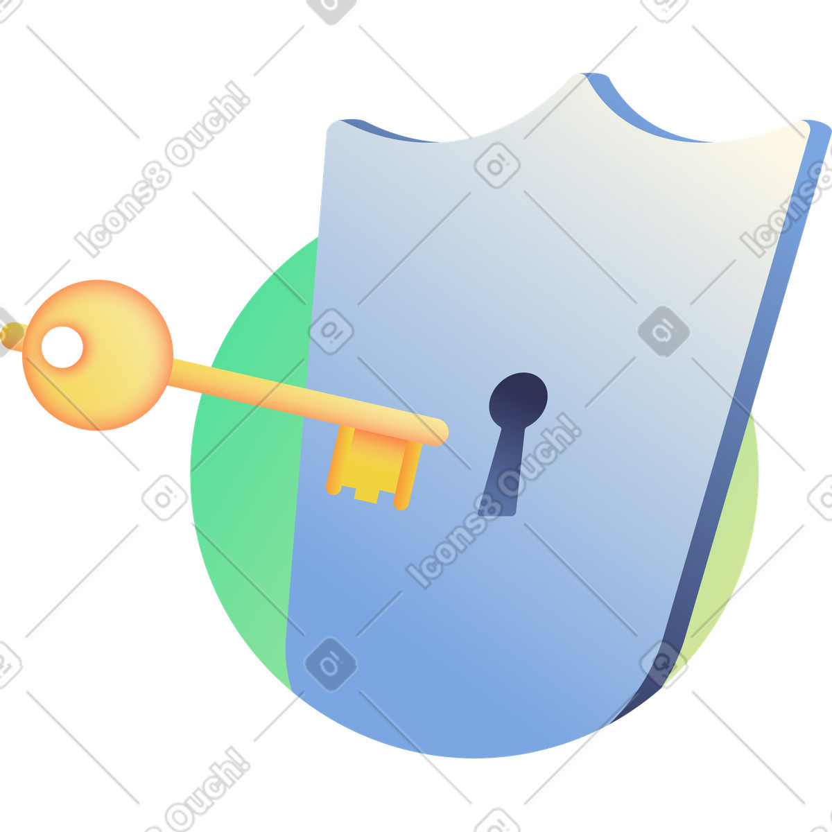 Schild mit schlüssel, datenschutzsymbol-Illustration im Beam-Stil als Download in PNG, SVG