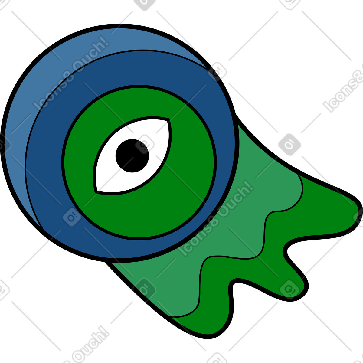 Ilustración Extraterrestre en estilo Surr a descargar en PNG y SVG