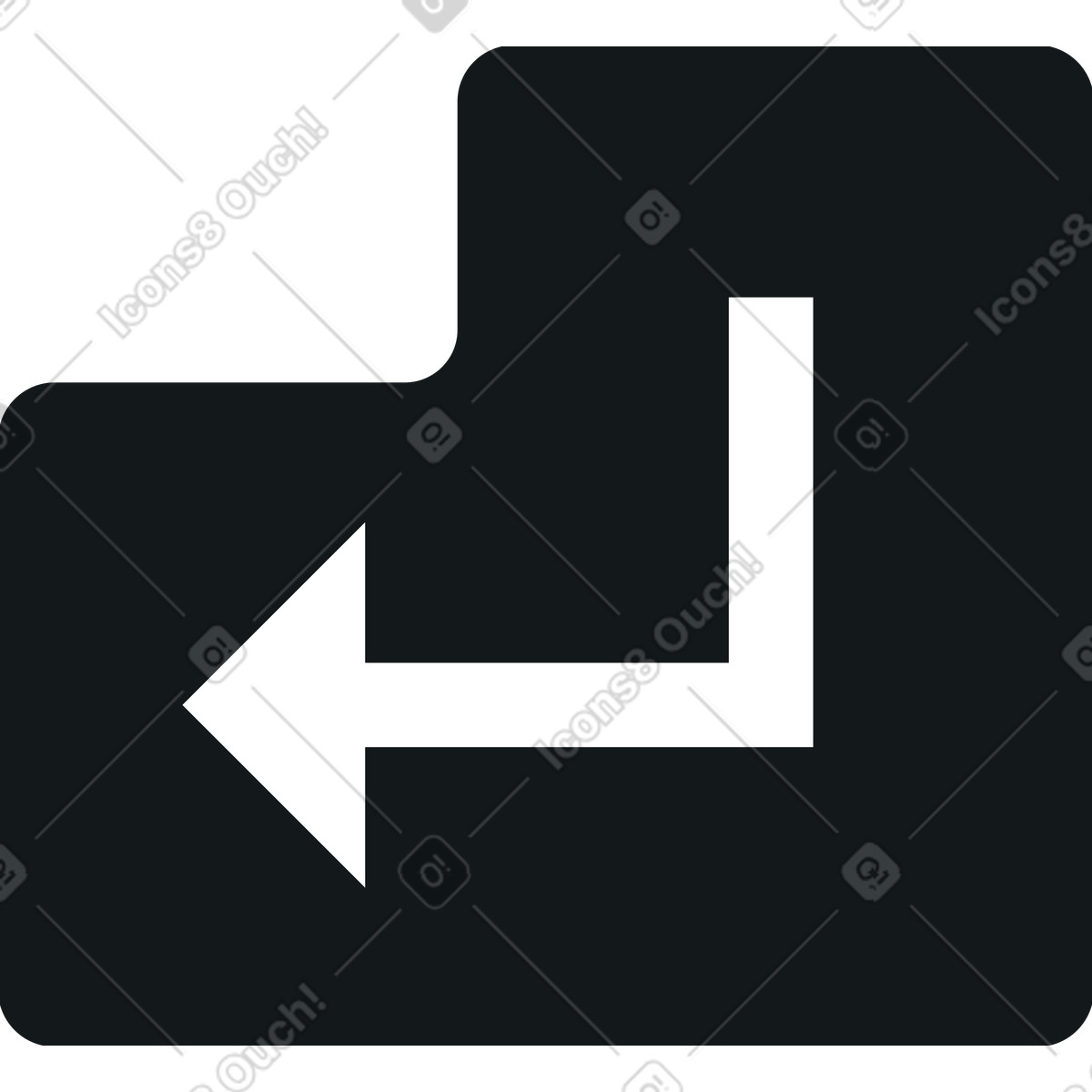 Enter key illustration in Midnight style download in PNG, SVG