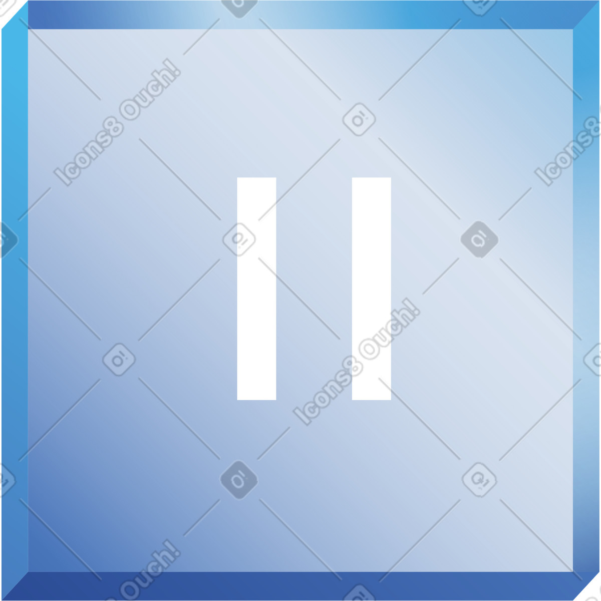 Pause button illustration in Quantum style download in PNG, SVG