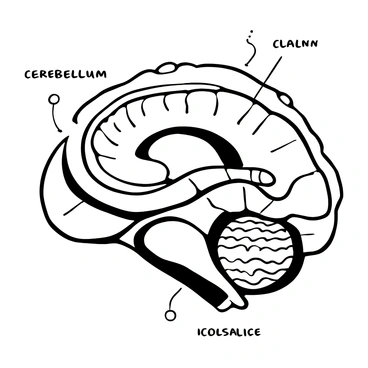 A cross-section view of a mouse's head showing an anatomically accurate brain
