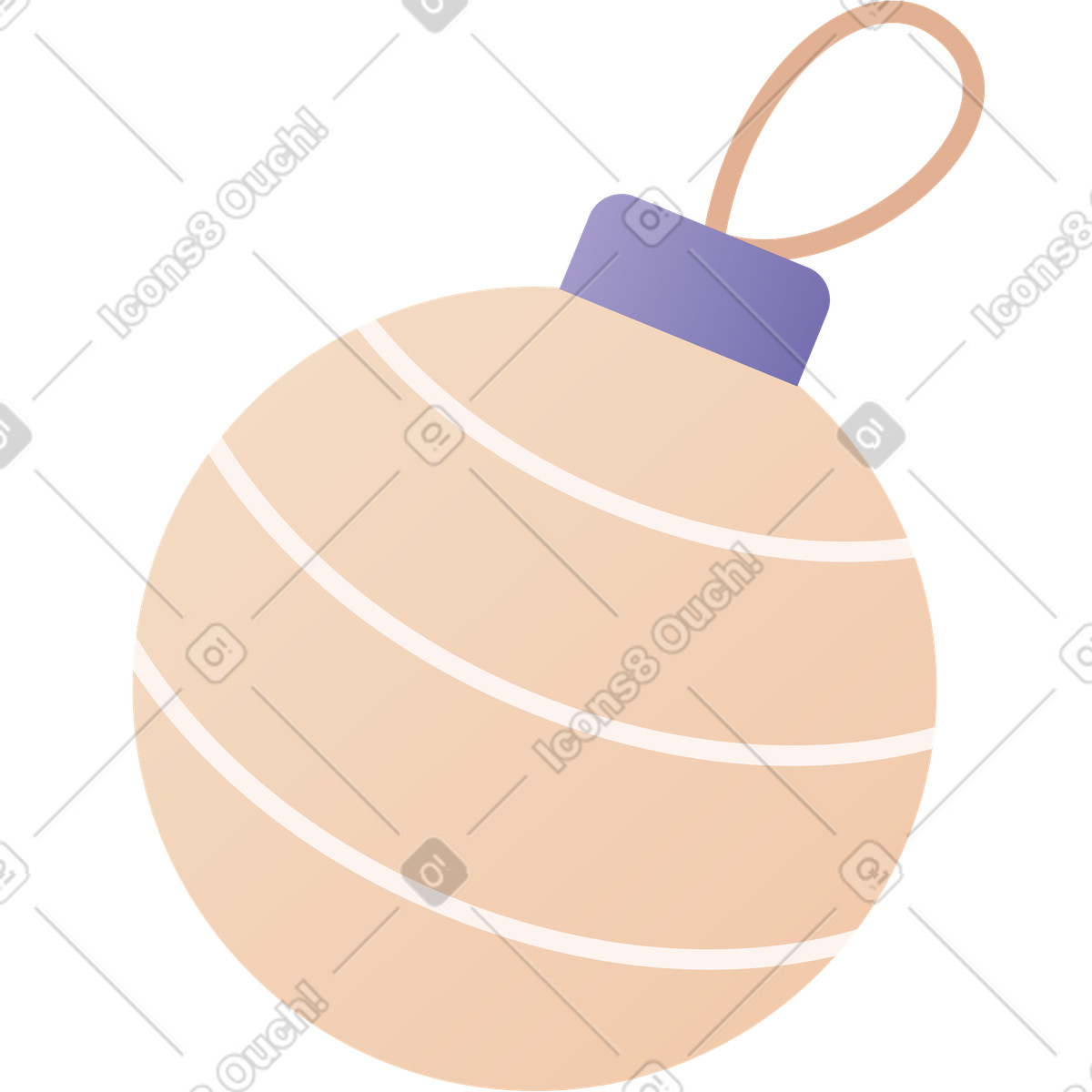 Illustration Décoration de noël jaune dans le style Coworking à télécharger aux formats PNG, SVG