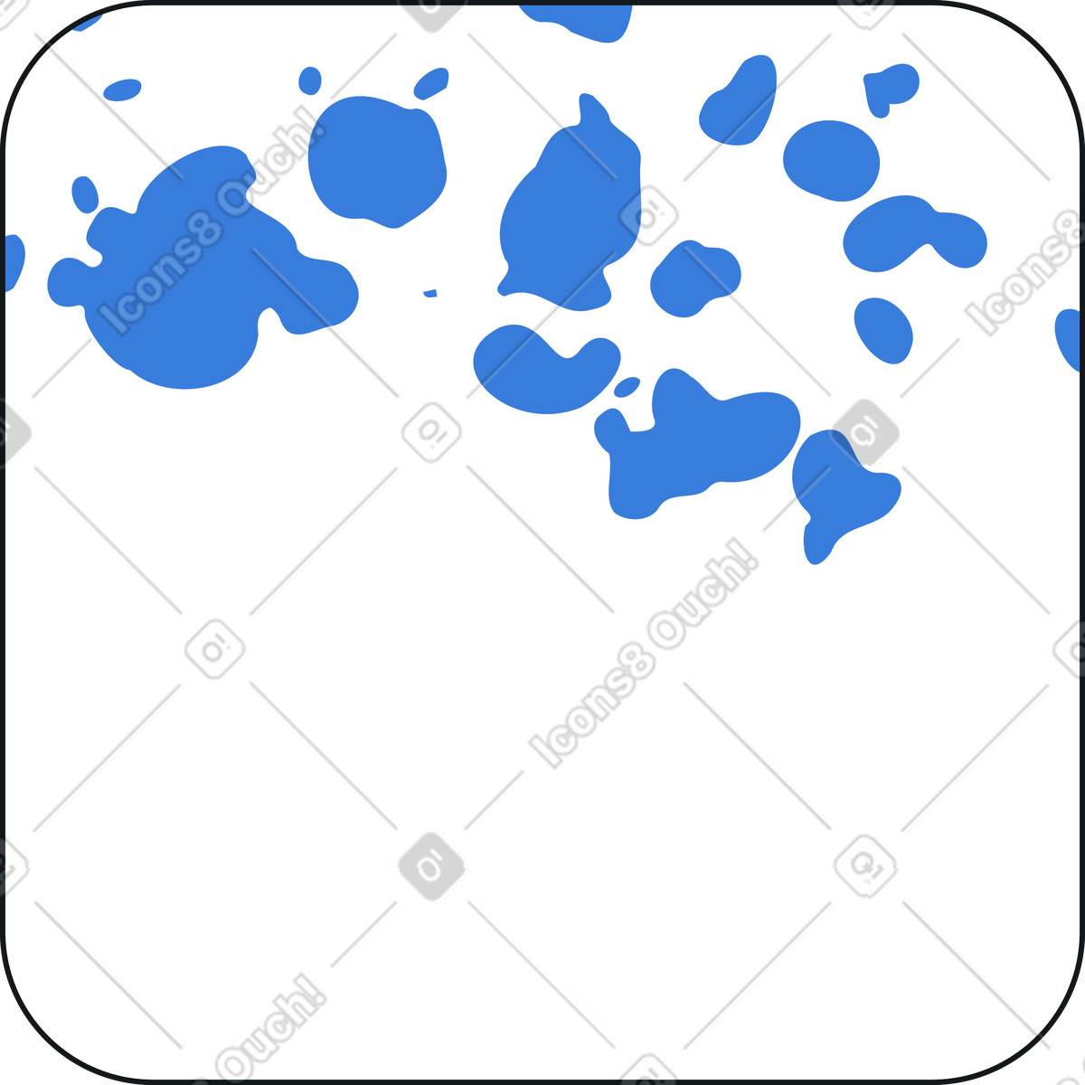 Quadrato arrotondato con texture illustrazione in stile Midnight scarica in PNG, SVG