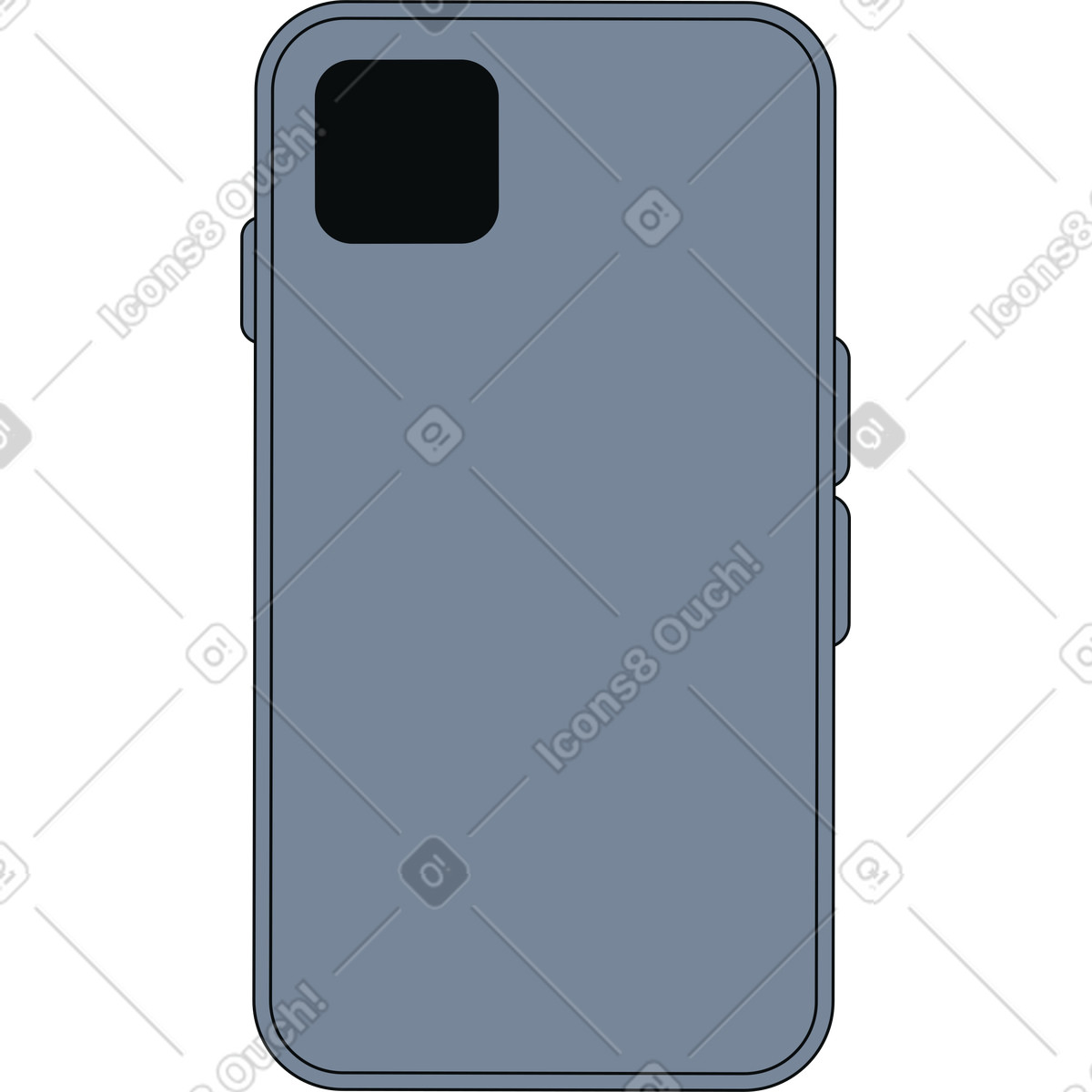 Ilustración Teléfono en estilo Teko a descargar en PNG y SVG