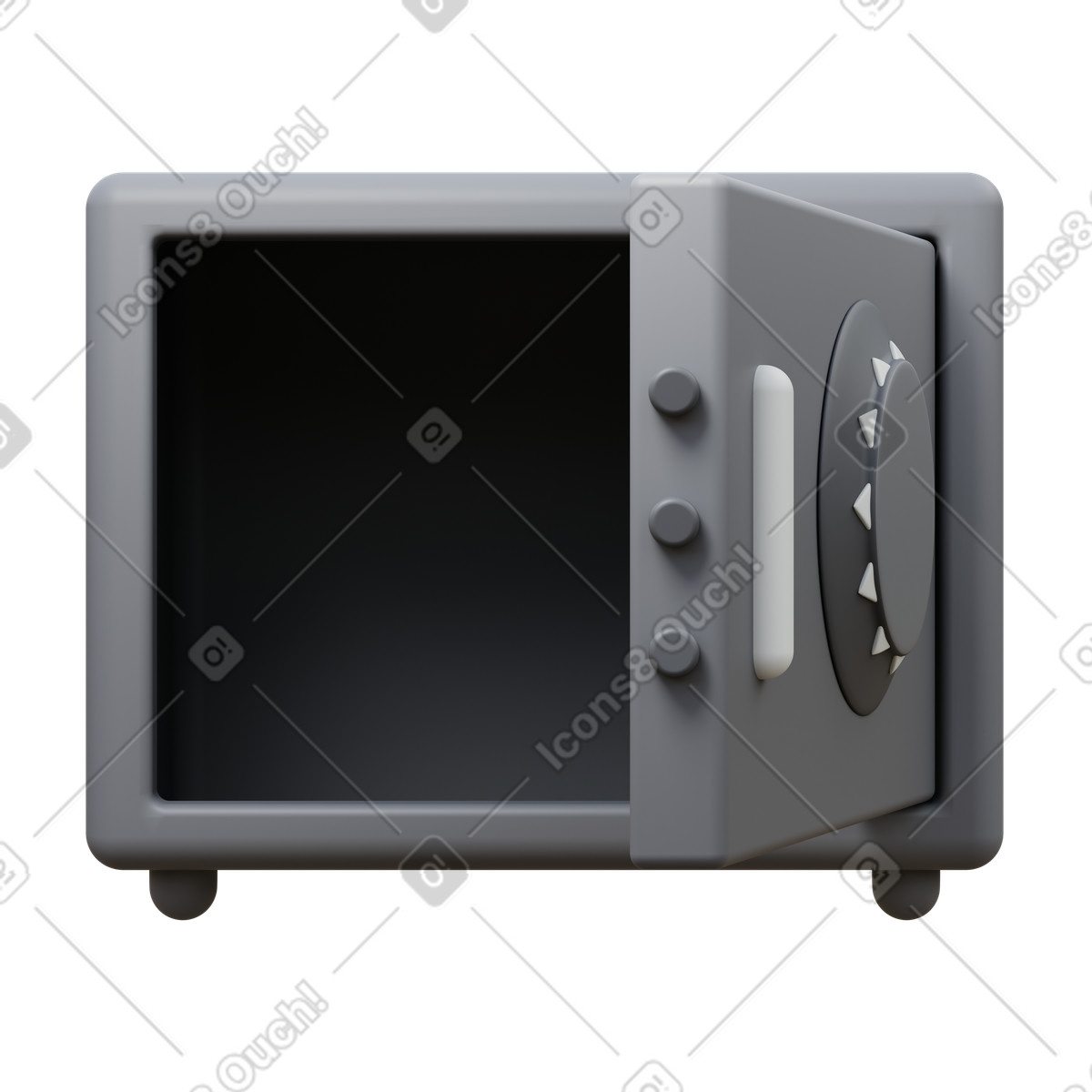 Ilustración Bank safe en estilo 3D Fluency a descargar en PNG y SVG